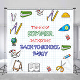 Lofaris Stationery White Custom Name Back To School Backdrop